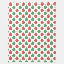 RODE & GROENE KERSTVERSIERINGEN FLEECE DEKEN