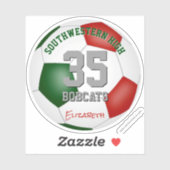 Rode groene kinder tiener kleuren voor aangepast v sticker (Vel)