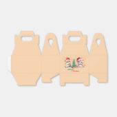 Rode Groene kitten kat Santa Vrolijk Kerstfeest Bedankdoosjes (Uitgevouwen)