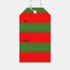 Rode & Groene Klassieke Kerstcadeaukaartjes Cadeaulabel