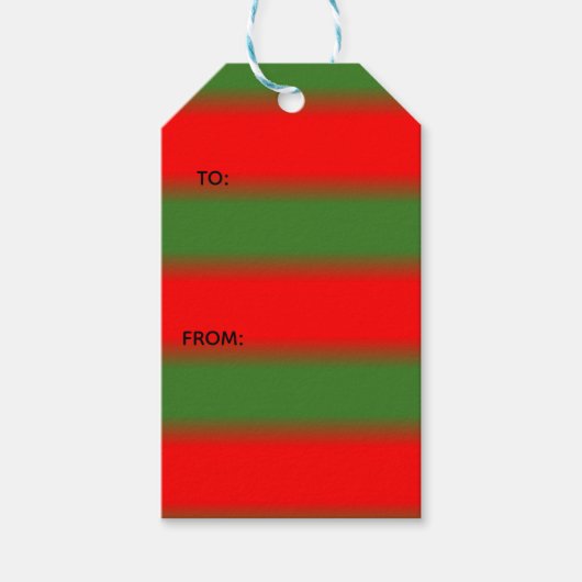 Rode & Groene Klassieke Kerstcadeaukaartjes Cadeaulabel (Voorkant)