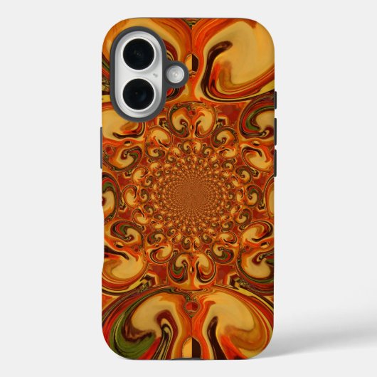 Rode groene kool Retro bloemen design Case-Mate iPhone Case (Achterkant)