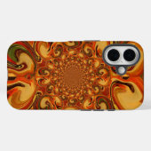 Rode groene kool Retro bloemen design Case-Mate iPhone Case (Achterkant (horizontaal))