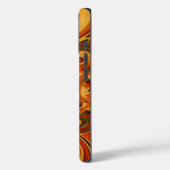 Rode groene kool Retro bloemen design Case-Mate iPhone Case (Achterkant / Links)