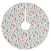 Rode groene kousen Holly Christmas Kerstboom Rok (Voorkant)