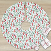 Rode groene kousen Holly Christmas Kerstboom Rok