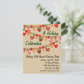 Rode + Groene Lantaarns Aangepaste Kerstmis Uitnod Kaart (Staand voorkant)