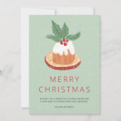 Rode groene maffia rustige kersttaart kaart (Voorkant)