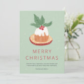 Rode groene maffia rustige kersttaart kaart (Staand voorkant)