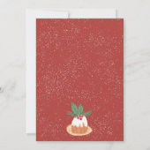 Rode groene maffia rustige kersttaart kaart (Achterkant)