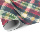  Rode Groene Marine Plaid Tartan Vakantie Cadeaupapier (Rol Hoek)