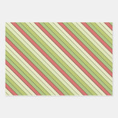 Rode groene meloen kleur strepen op Waterverf papi Inpakpapier Vel (Voorkant 3)