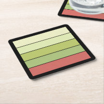 Rode groene meloen kleur strepen op Waterverf papi