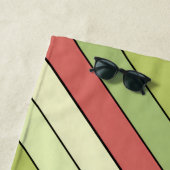 Rode groene meloen kleur strepen op Waterverf papi Strandlaken (In situ)