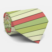 Rode groene meloen kleur strepen op Waterverf papi Stropdas (Opgerold)