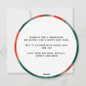 Rode + groene, moderne abstracte feestdag feestdagenkaart (Achterkant)