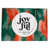 Rode + groene, moderne abstracte feestdag groot cadeauzakje (Achterkant)