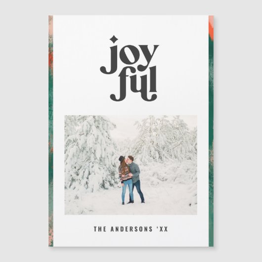 Rode + groene, moderne, abstracte fotovakantie (Voorkant)