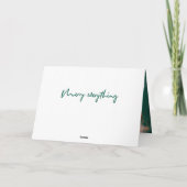 Rode + groene, moderne, abstracte fotovakantie feestdagen kaart (Achterkant)