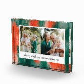 Rode + groene, moderne, abstracte fotovakantie fotoblokken (Rechts)