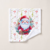 Rode groene Muzieknoten en Sinterklaas Bad Handdoek (Wasdoekje)