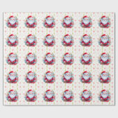 Rode groene Muzieknoten en Sinterklaas Cadeaupapier (Vlak)