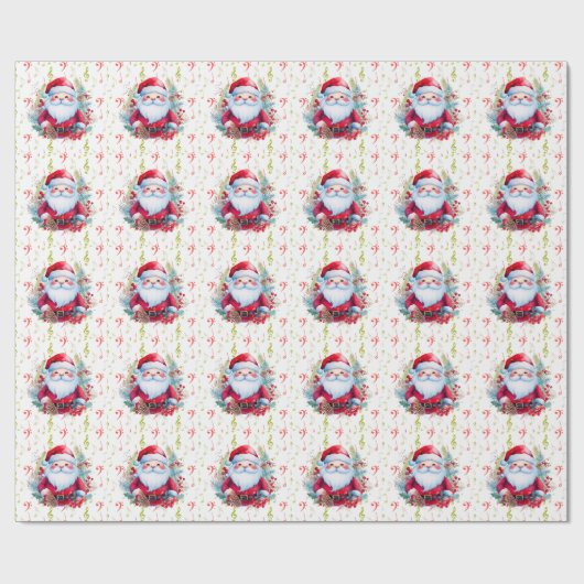 Rode groene Muzieknoten en Sinterklaas Cadeaupapier (Vlak)