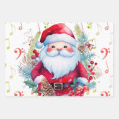 Rode groene Muzieknoten en Sinterklaas Inpakpapier Vel (Voorkant 3)