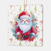 Rode groene Muzieknoten en Sinterklaas Keramisch Ornament (Links)