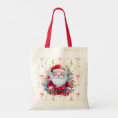 Rode groene Muzieknoten en Sinterklaas Tote Bag (Achterkant)