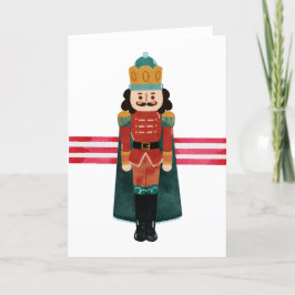 Rode Groene Notenkraker Kerstcadeau Feestdagen Kaart