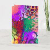 Rode, groene Paarse kleurrijke digitale lichtdag Kaart (Achterkant)