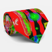 Rode Groene Paarse Vlinders Stropdas (Opgerold)