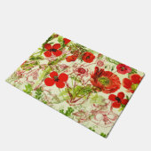  rode groene papavers zomerbloemen deurmat (Schuin)