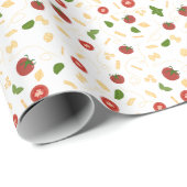 Rode Groene Pasta Tomaat Basilicum Cadeaupapier (Rol Hoek)