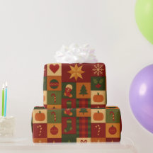 Rode Groene Patchwork Dekbed Rustieke Boerderij Bl