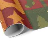 Rode Groene Patchwork Dekbed Rustieke Boerderij Bl Cadeaupapier (Rol Hoek)