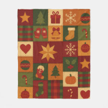 Rode groene Patchwork Quilt Rustieke Boerderij Blo