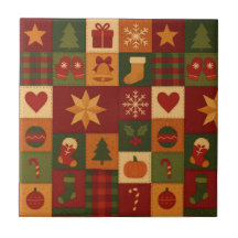 Rode groene Patchwork Quilt Rustieke Boerderij Blo