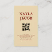 Rode groene Patchwork Quilt Rustieke Boerderij Blo Visitekaartje (Achterkant)