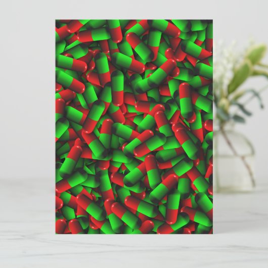 rode groene pillen (Staand voorkant)