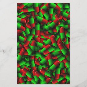 rode groene pillen briefpapier