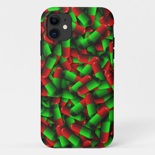 rode groene pillen Case-Mate iPhone case (Achterkant)