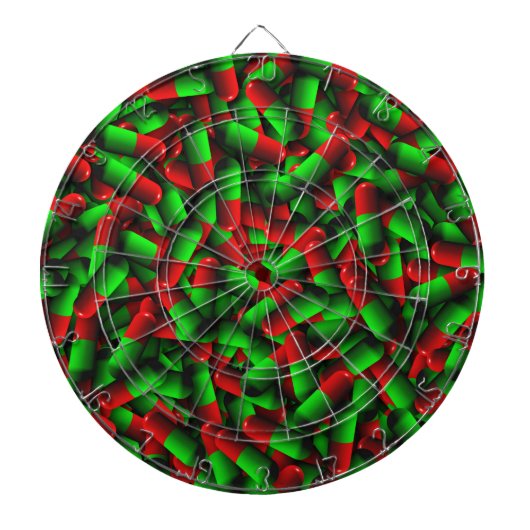 rode groene pillen dartbord (Voorkant)