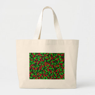 rode groene pillen grote tote bag