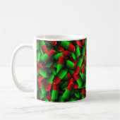 rode groene pillen koffiemok (Links)