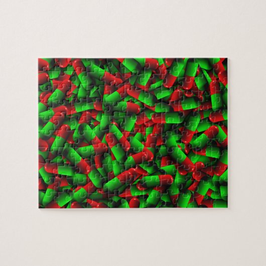 rode groene pillen legpuzzel (Horizontaal)