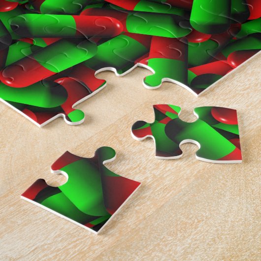 rode groene pillen legpuzzel (Zijkant)