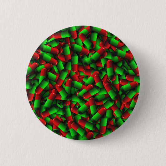 rode groene pillen ronde button 5,7 cm (Voorkant)