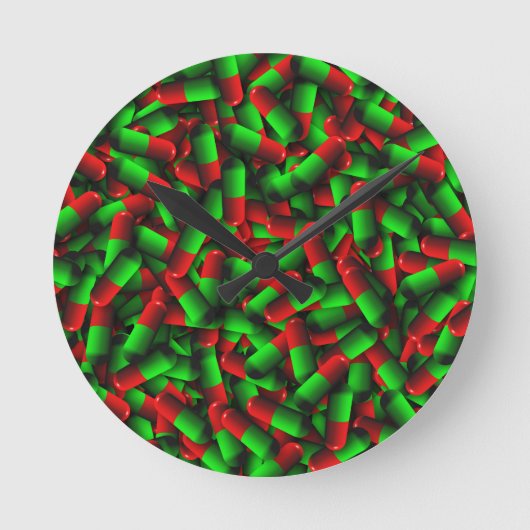 rode groene pillen ronde klok (Voorkant)